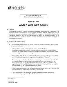 world wide web policy - California State University, Fullerton