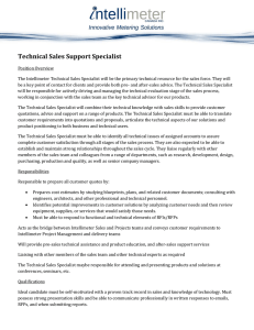Technical Sales Support Specialist