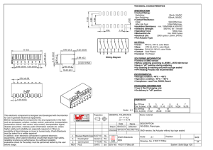 Wiring Diagram TECHNICAL CHARACTERISTICS SPECIFICATION