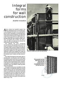 Integral forms for wall construction