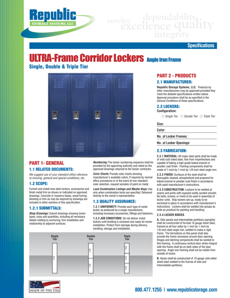 ULTRAFrame Corridor Locker Republic Storage Systems LLC