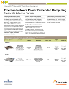 Emerson Network Power Embedded Computing Freescale