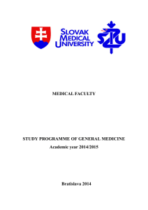 Study programme of General medicine