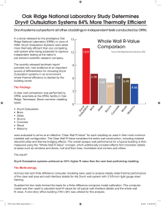 Oak Ridge National Laboratory Study Determines Dryvit Outsulation