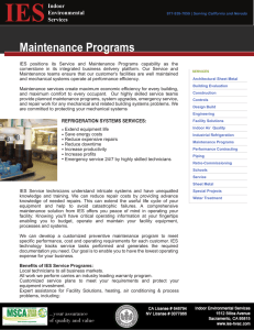 Maintenance Programs - Indoor Environmental Services