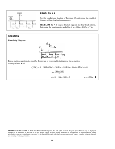 Statics Problem Solutions: Brackets & Reactions