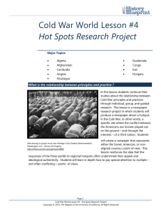 Cold War Hot Spots: Newspaper Research Project
