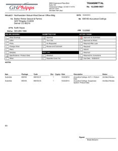 Acoustical Ceilings- Product Data