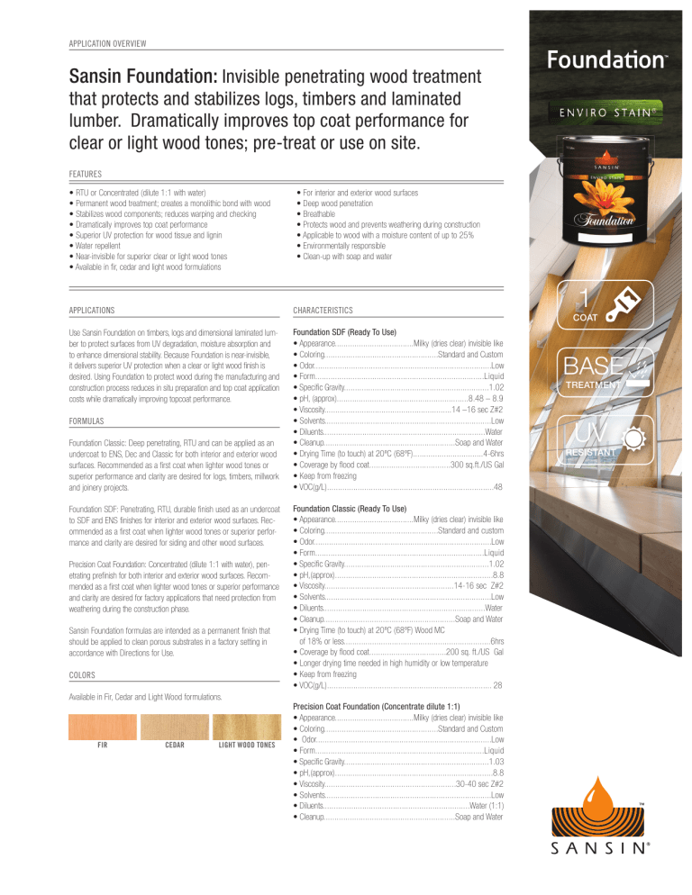 Foundation Product Data Sheet