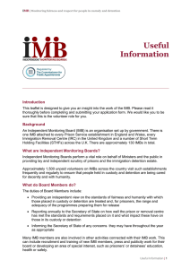 Useful information about the IMB