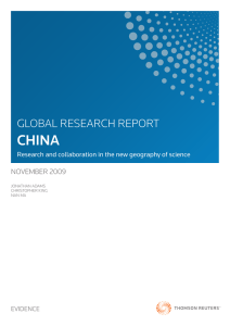 China, Research and collaboration in the new geography of science