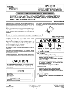 50A55-843 Furnace Control Installation Instructions