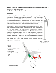Pressure Transducer Usage Wind Turbines for Alternative Energy