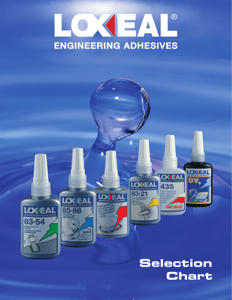 Selection Chart Loxeal Engineering Adhesives and Sealants