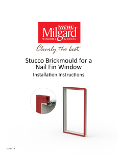 Stucco Brickmould for a Nail Fin Window