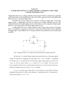 Lecture-23 6.5 Single Phase Full Wave Ac Voltage Controller (Ac