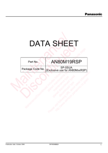 data sheet - Panasonic Corporation
