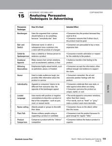 Analyzing Persuasive Techniques in Advertising