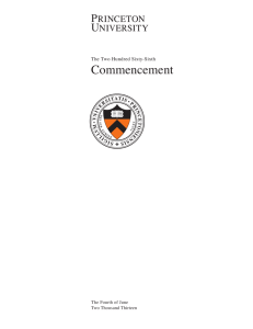 Commencement - Princeton University