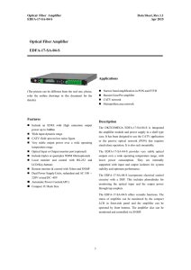 Optical Fiber Amplifier EDFA-17-SA-04-S