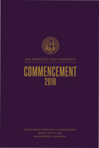 Program for the 2016 Commencement Ceremony