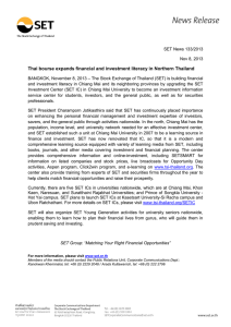 Thai bourse expands financial and investment literacy in Northern