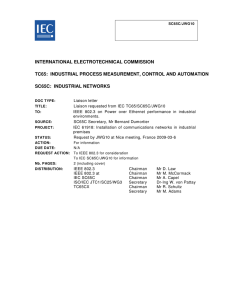 INTERNATIONAL ELECTROTECHNICAL COMMISSION TC65