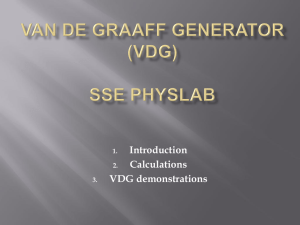 Van de Graaff Generator (VDG) Presentation: Physics