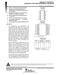Quadruple Low-Power Differential Line Driver