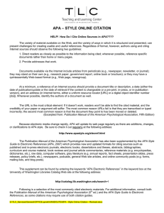 apa – style online citation - UW Tacoma Home