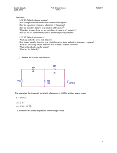 Questions: LEC 16: What is phasor notation? How does phasor