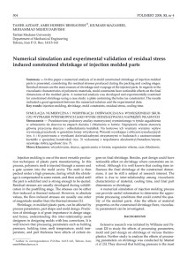 Numerical simulation and experimental validation of residual stress