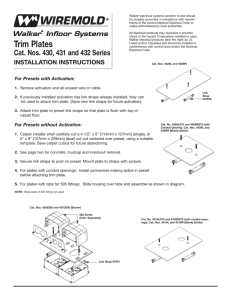 Walker Infloor Systems Trim Plates