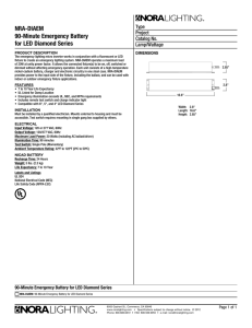 NRA-DIAEM 90-Minute Emergency Battery for LED