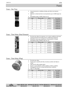 Fuses - One Time Fuses - Time Delay (Dual Element) Fuses