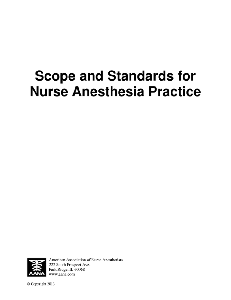 scope-and-standards-for-nurse-anesthesia-practice