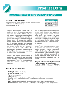 Product Data Sheet- MPC