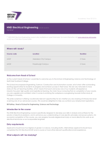HND Electrical Engineering (SCQF Level 8 )