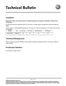 Possible Damage to OBD Systems