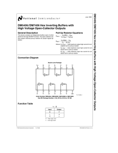 DM5406/DM7406 Hex Inverting Buffers with High Voltage Open