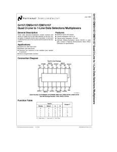 54157 DM54157 DM74157 Quad 2-Line to 1
