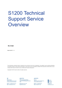 S1200 Technical Support Service Overview