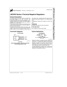 LM7905/LM7912/LM7915 Series 3-Terminal Negative Regulators