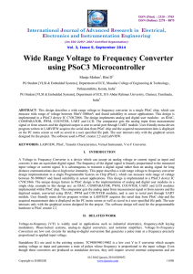 Wide Range Voltage to Frequency Converter using