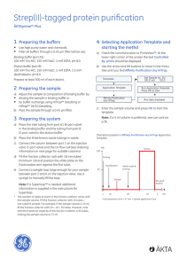 Strep(II)-tagged protein purification