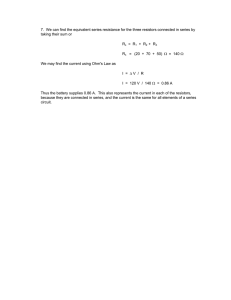 Series Resistance & Ohm's Law Example