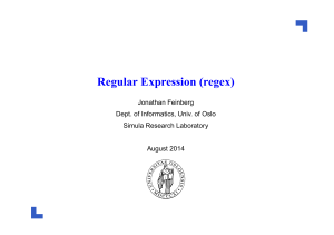 Regular Expression (regex)