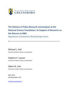 The Division of Policy Research and Analysis at the National