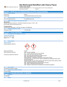 Etchant MSDS - Reliance Orthodontic Products