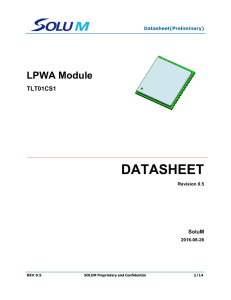 TLT01CS1 LPWA Module Datasheet - SoluM
